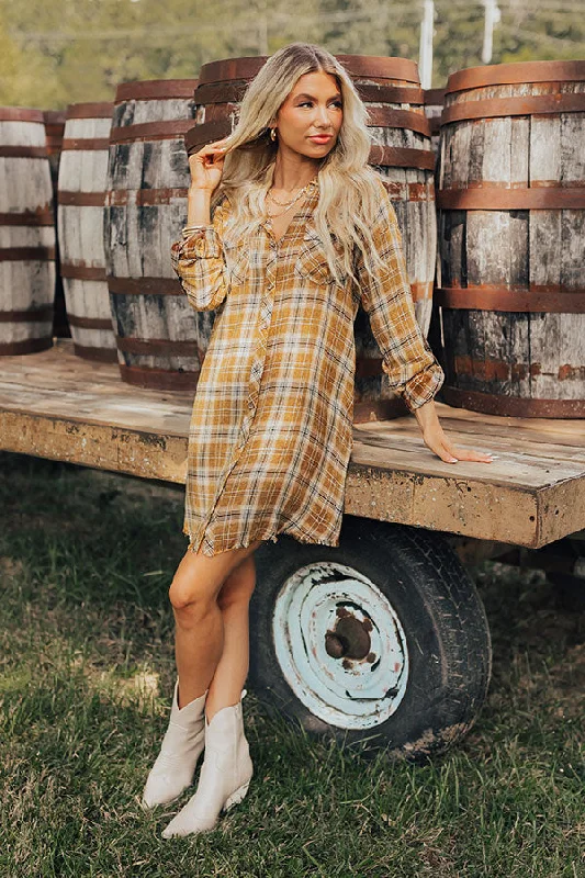 Hayride Happiness Plaid Mini Dress Trendy Camisole Mini Dress
