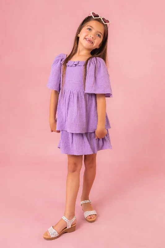Mini Iris Dress in Lavender - FINAL SALE Fashionable Mini Dress with Pockets