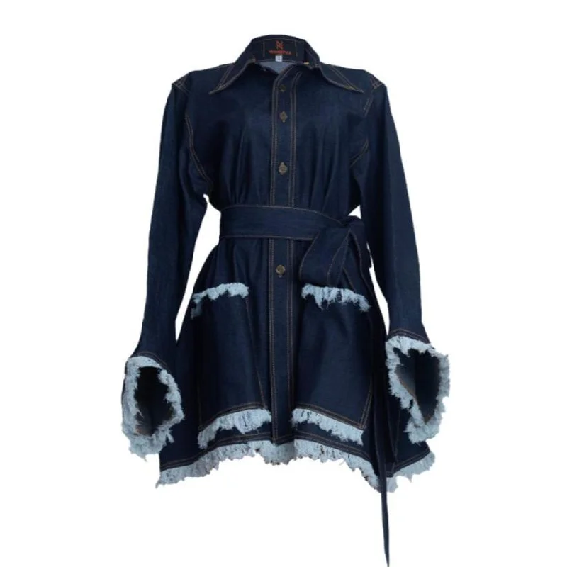 Denim Mini Dress Classic White Mini Dress