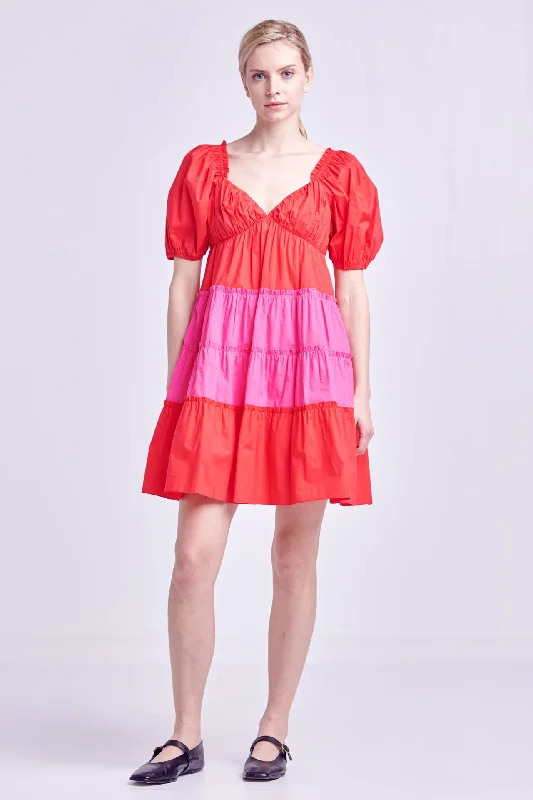 English Factory - Two Tone Sweetheart Mini dress Elegant Velvet Mini Dress